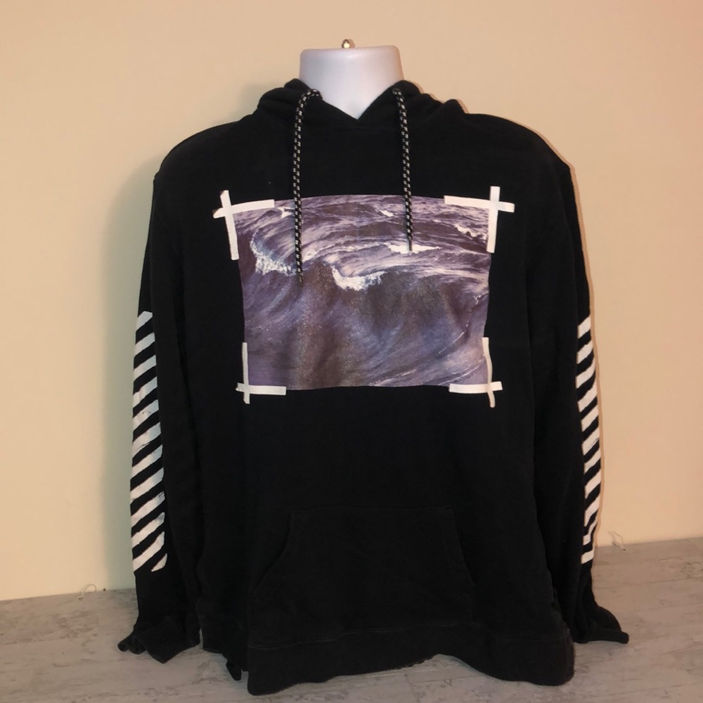 Off-White Black Wave Hoodie